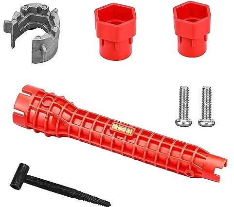 Llave Multifuncional de Grifo Fregadero, Llave de Tubo de Agua, para Inodoro Lavabo Baño Cocina