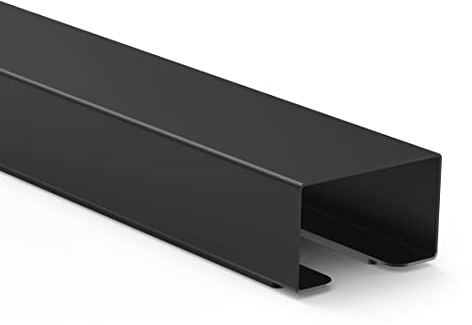 Hama Cable Duct Desk, Magnetic Strip for Easy Installation (Cable Cover for 8 Cables, Cable Strip for Tidy Cable Management, Cable Guide and Hide Cable in One, Metal, 55 cm) Black