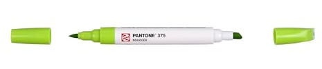 Talens | Pantone Marker 375 | Dual-Tip-Stift mit Pinselspitze und Keilspitze | Wasserbasierte, pigmentierte Tinte in 108 Pantone-Farben
