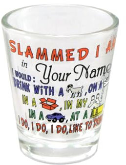 Lipco Slammed I Am Comic Schnapsglas, Glas, 42,5 ml, Glaswaren und Trinkgeschirr