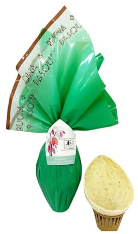 NOVITÀ | Uovo di Pasqua cioccolato BIANCO PISTACCHI E MANDORLE SALATE | GRANDE 300gr | Cioccolato Artigianale (BIANCO PISTACCHI E MANDORLE SALATI)