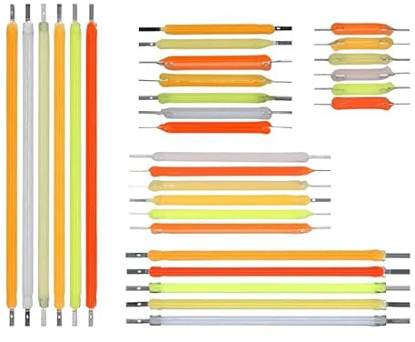 LEDLOCLB Flexible Led Filament Cob Led Filament Edison Bulb Lighting Fittings 19Mm 26Mm 53Mm 68Mm Dc 3V Incandescent Diode Lighting Fittings 10 Pieces,Green,19Mm -10Pcs