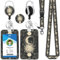 bolimoss Schlüsselband mit Kartenhalter für Hals, Motiv: Sonne und Mond, niedlicher Ausweis, einziehbarer Clip für Lehrer, Damen, Herren, Schlüsselkartenhalter, Spule
