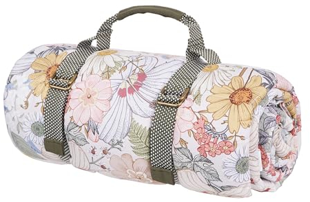 BUTLERS Picknickdecke 180x140cm Outdoor Stranddecke -Picnic Deluxe- waschbare weiche Campingdecke mit wasserdichter Rückseite und Tragegurt | ideal für Park, Garten oder als Krabbeldecke