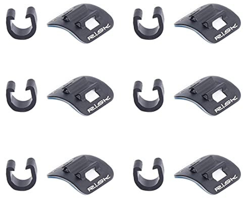 Pnuokn 6Pcs/set Bike Bicycle For 3M Adhesive Alloy Stick On Cable Guide C-Clip Hydraulic Brake Shift Cable Housing Holder Organ Bike Cable Guide Holder Bike Brake Cable Bicycle C Clips