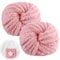Dicke Wolle zum Handstricken, 500g (2x250g) Armstricken Wolle Flauschig Chunky Yarn Handstrickwolle DIY XXL Dick Wolle Weiches Strickgarn Dickes Garn Dicke Wolle zum Häkeln für Decke, Tasche, Schals