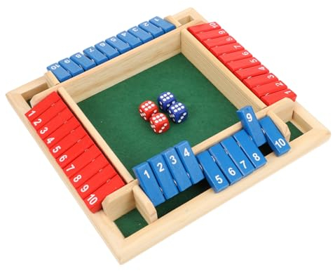 Abaodam 2 Sets Brettspiel 4 Spieler Barspiele Frühes Entwicklungsspielzeug Würfelspiel 4 Spielerspiele Zahlen Flip Kacheln Spiel Tischläufer Spielzeug Lernspielzeug Lustiges