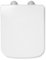 Croydex Leven Square Toilet Seat Soft Close - Quick Release Button for Easy Cleaning and Adjustable Hinges with Top and Bottom Fixings Included, Antibacterial Durable Seat (White)
