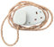 Vintage Electric Extension Leads, 5 Amp Rated Power Strips with 2 Way Outlets, 2 Socket Extension Cable with 2M Braided Fabric Twisted Cord for Home Office, Rose Gold (White Plug)