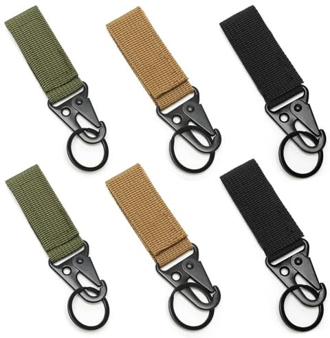 Gürtelclip, 6 Stück, taktischer Karabiner, Nylon-Gürtel, Schlüsselanhänger, Outdoor, Klettern, Wandern, Ausrüstung, Gurtband, Schnalle, Karabinerhaken