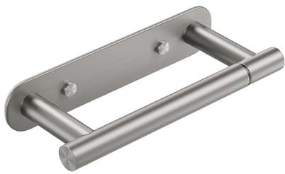 Aikzik Toilettenpapierhalter, Klopapierhalter mit 2 Montagemethoden, Klorollenhalter ohne Bohren, Wc Papier Halterung Wandhalterung, Toilettenpapierrollenhalter Edelstahl für Küche und Bad