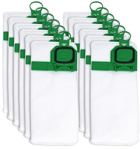 Rrochio Sacchetto per Folletto VK150, 12 Sacchetti Accessori per Aspirapolvere Folletto Vorwerk VK140, FP140, FP150, Sacchetti Originali per la Polvere Accessorio di Ricambio