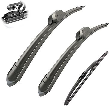 QHuaL Limpiaparabrisas Escobilla Coche para VW Fox Suran 2006-2012 21in+15in+12in, Parabrisas Escobillas Limpiaparabrisas, Fácil Instalación Exterior Automotriz