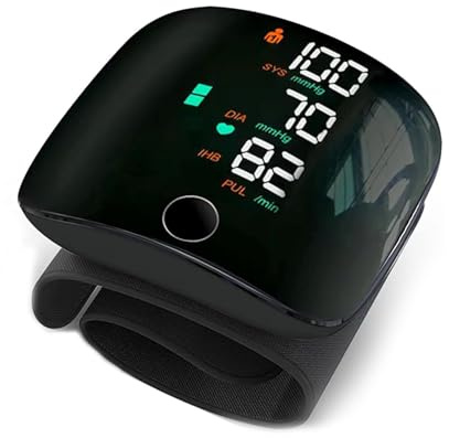 Wrist Blood Pressure Monitor, Automatic Digital BP Machine with Large LCD Display, Dual User 99 Memory, Adjustable Wrist Cuff, Portable Blood Pressure Meter for Home Use & Travel