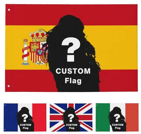 Bandera personalizada, Crea Tu Propia Bandera con Texto, Logo o Diseño, póster decorativo para clubes, conciertos, bares, dormitorios universitarios, salas de esta, 60x90/90x150/120x180/150x250CM
