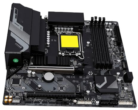 Glaeptio Gaming Motherboard B760 for LGA1700 12th 13th 14th Gen CPU | DrMOS 60A 8+1+1 Phase VRM, DDR5 7600MHz PCIe 5.0 X16 Slot, with Heatsinks M.2 Armor
