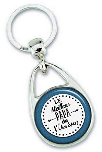 Porte clés papa gravé métal