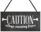 RED OCEAN Caution Beware Dogs Running Free Dog Pet Warning Sign Security Garden Door Wall Plaque