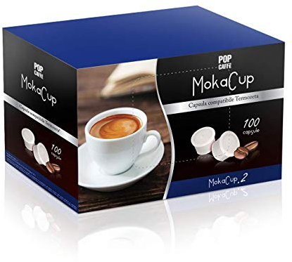 200 CAPSULE POP CAFFE' MOKA-CUP 2 CREMOSO COMPATIBILI DOMO TERMOZETA ESPRESSO CUP