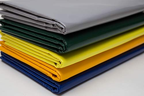 (620g/m²) LKW-Plane/PVC-Plane - 320cm breit - Meterware ohne Ösen Gewebeplane Schutzplane Industrieplane (3,2m x 4m, Blau RAL5002)