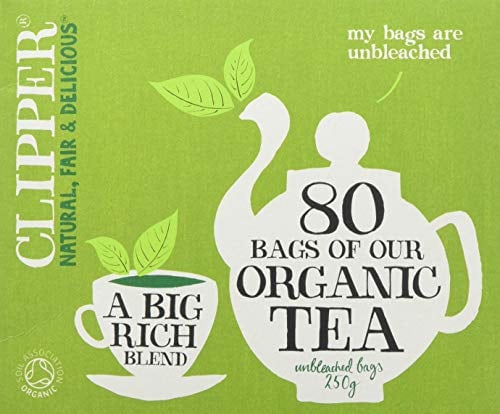 Clipper Organic Everyday 80 Teabags (Pack of 6, Total 480 Teabags)250grams