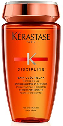 Kérastase Discipline, Oil-Infused Anti-Frizz Shampoo, for Voluminous & Unruly Hair, with Marula Oil, Bain Oleo Relax, 250ml