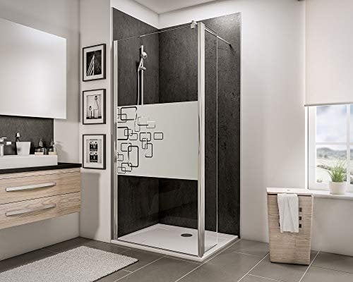 Schulte paroi de douche fixe à l’italienne 90 x 190 cm, avec déflecteur 30 cm pivotant 180°, barre 122 cm incluse, profilé aspect chromé, verre de sécurité 5 mm antical, réglage 90.0-91.8 cm