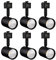 mirrea LED Track Lighting Heads Compatible with Single Circuit J Type Track Lighting Rail Ceiling Spotlight for Accent Task Wall Art Exhibition Lighting 6.5W 24° Black Pack of 6 (3000K Warm White)