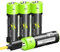 HITRENDS Piles AA, Piles au Lithium Rechargeables USB Double A-Cellule de batterie Li-ion-1,5V/1200 mAH (4 Paquet)-Pas de piles NI-MH/NI-CD/Alcalines, Écologiques et Recyclables, Sans Effet de Mémoire