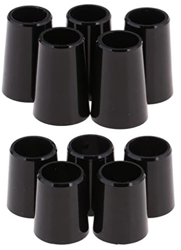 Milageto 10 Pack .370/.335 Black Golf Ferrules for Irons Wood Shafts Club Accessories