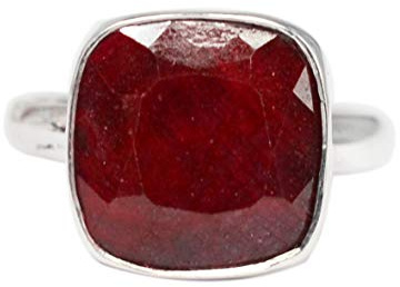 925 Sterling Silber Rubin Edelstein 4,20 g Ring Größe 8 US Ring Schmuck Crystalcraftindia