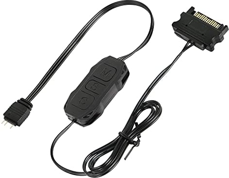 CERRXIAN 5V 3PIN ARGB Controller,Built-in Light Mode,SATA Power Supply,For Motherboards Without 5V ARGB,or DIYARGB Fans,ARGB Light Strips,Lighting Boards,Etc