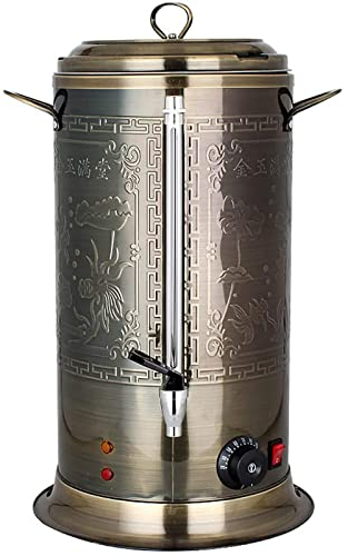 NADAENQ 304 Acier Inoxydable Sterilisateur Electrique Bocaux, Distributeur De Boissons pour Le Thé À l'eau Chaude Thé Juice Café Jus d'accueil Usage De La Soirée, Style Rétro,B,16.5L