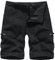 LY4U Short Cargo Extérieur Homme Respirant Escalade Randonnée Short Pantalon Multi-Poches, Noir XL