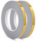 Haohai Lot de 2 rouleaux de ruban adhésif en Mylar en polyester métallisé pour mur, sol, carrelage, emballage cadeau - 10 mm x 50 m (Couleur or)