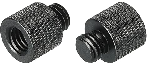 sourcing map 2 Pack Mikrofonständer Adapter 3/8 Buchse x M10 Stecker Kamera Schraube Schwarz