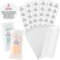50 Sets 7 x 16 cm Duftwachs Pergamin Papiertüten und Kerzen Warnetiketten Set Selbstklebende Pergamin Flachbeutel Kerzen Warnaufkleber für Duftwachs Kerzen Dose Geschenk