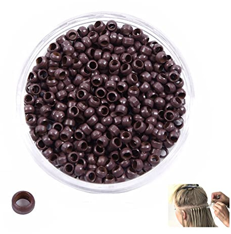 Copper Nano Ring/Beads 2.5 mm No silicone for Nano tip Feather Hair Extensions 1000 units/lot Brown