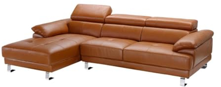 Vente-unique Ecksofa Leder - Karamell - Ecke Links - Excelsior II