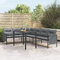 Festnight Gartenlounge Stahl Lounge Gartenmöbel Set Ecklounge Loungemöbel Terrasse Sitzgruppe Garten L Form Eck Terrassenmöbel Ecksofa Gartensofa mit Esstisch, mit Esstisch typ-1
