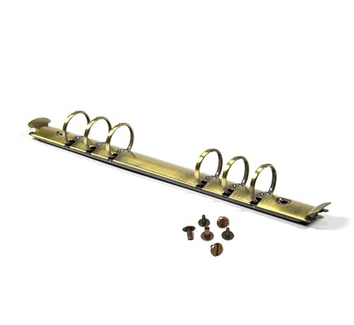 OEAYA Kit de remplacement en métal A5 pour classeur à 6 trous - 20 mm - Pour classeurs, planificateurs, reliure à feuilles mobiles, peignes pour organisateurs personnels, agendas, bronze, 1 pièce