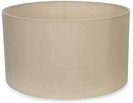 MiniSun | Large Modern Natural Fabric Drum Light Shade | Lamp Shades, Home Décor & Improvement Essential | 450mm Shade Width