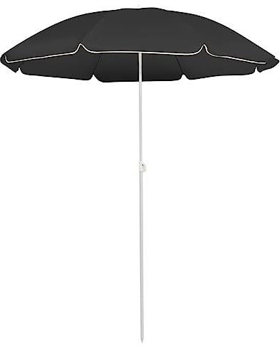 ZQQLVOO Gartenschirm Parasol Sonnenschirm für pflanzen Sonnenschirm mit Stahlmast Anthrazit 180 cm