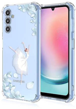 COMAKU Custodia per Samsung Galaxy A15 5G, in morbido TPU, con motivo a rilievo, colore: Trasparente - Balletto
