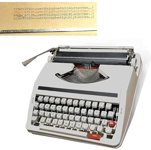 PODEC Altmodische Manuelle Schreibmaschine, Traditionelle Tragbare Manuelle Schreibmaschine Mit Koffer, Flexible Tasten, Klare Handschrift, Für Literarische Retro-Sammlung Als Geschenk