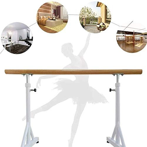 Ballettstange, Doppel-Ballettstange, klappbare Fitness-Gymnastik-Dehnungsstange, Bodentyp-Heimtanzstange, höhenverstellbar (Farbe: Rosa, Größe: 1 m) ()