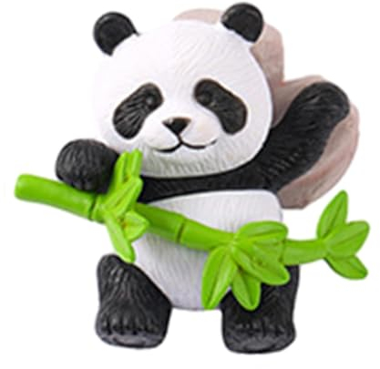 Panda Ornamente | Niedliche realistische Harz-Panda-Statue | Miniatur-Gartenornamente, Panda-Miniatur-Figuren, handgefertigte Panda-Vasen-Harzornamente, für Garten, Zuhause, Tischregal,