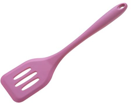 Wiltshire Silicone Slotted Turner, Flipping & Turning Tool, Fish Slice, Cooking & Serving Spatula, Heat-Resistant Utensil, Non-Stick, Non-Scratch, Studio Pink, 29.5x6.9x1.7cm