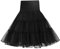 Wikoan Petticoat Reifrock Unterrock Damen Kurz Reifrock für Rockabilly 50er Rockabilly Kleid Tütü Schwarz XXL