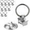 Safetytex Single Endbeschlag mit Zurpunkt für Airlineschiene - Zurrplatte 20 mm Loch - Fitting mit Haltepunkt - perfekt für - Ladungssicherung - Befestigung Zurrschiene - 10 Stück